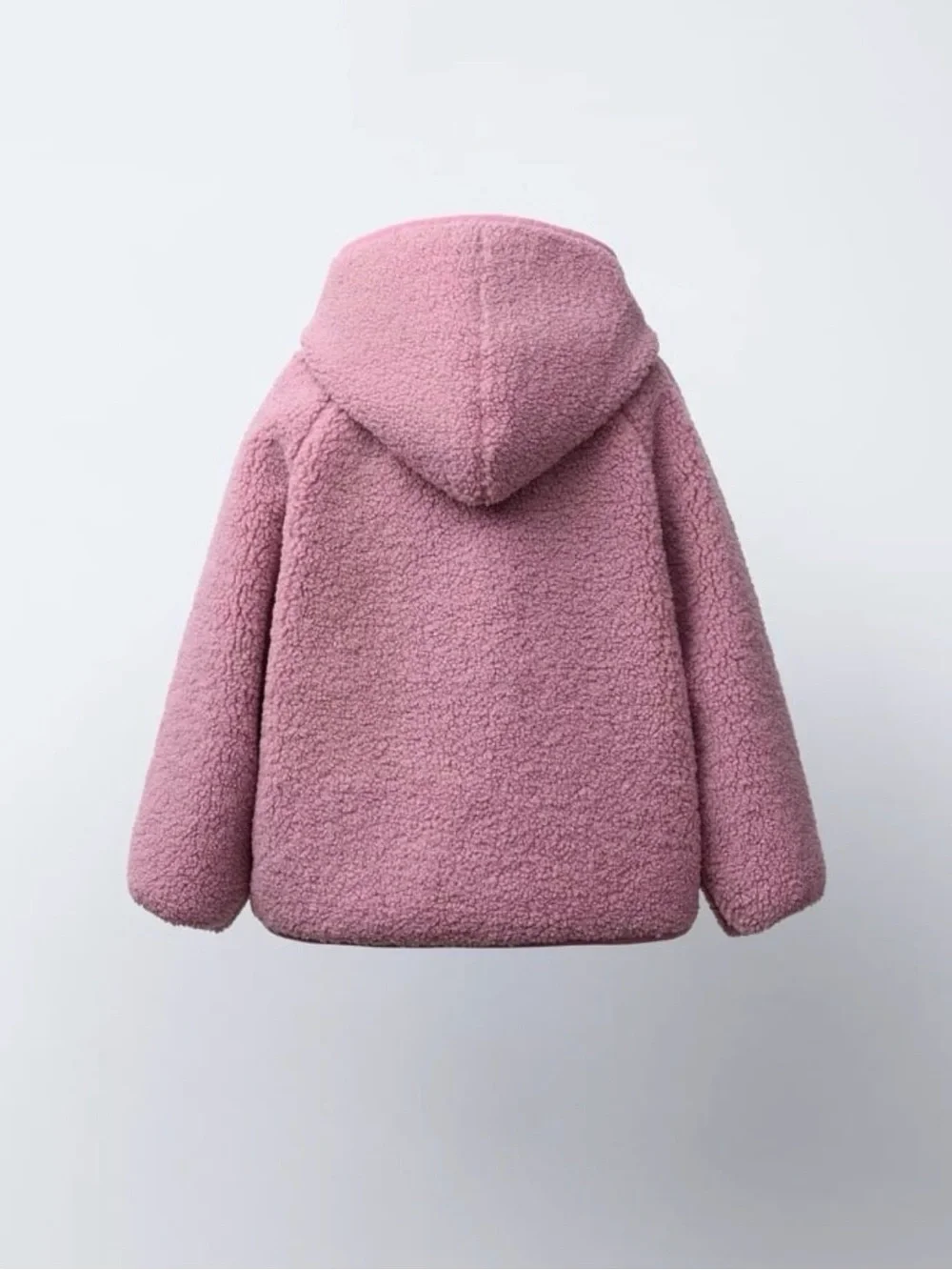 HOODED FAUX SHEARLING JACKET